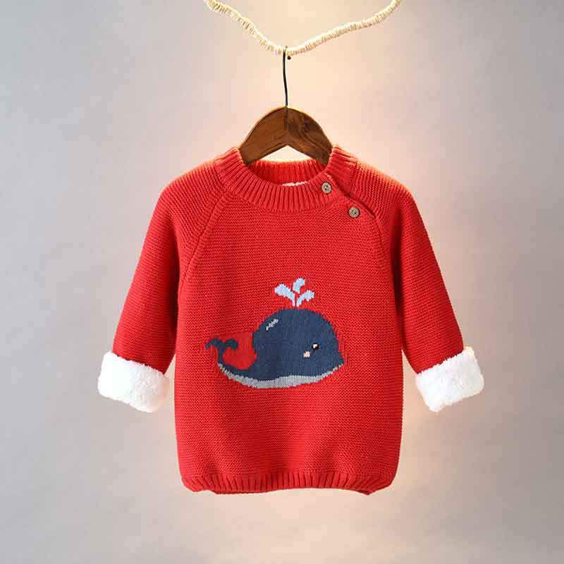 Girl's Clothing Whale Knit Sweater