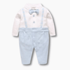 Boy&#39;s Clothing White And Blue Gentleman Romper