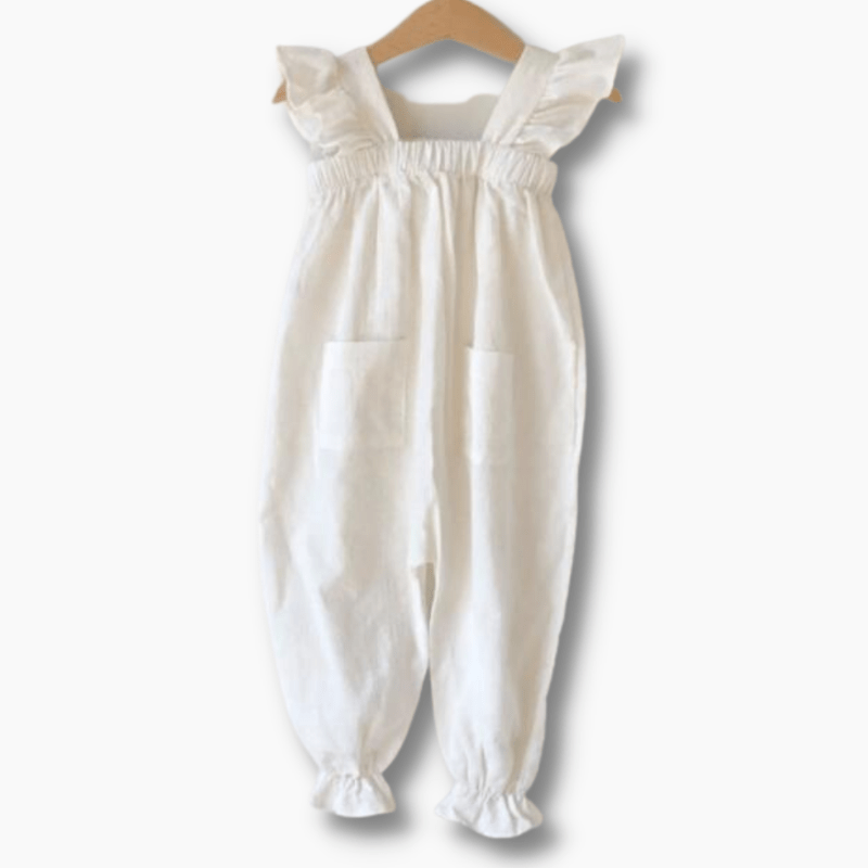 White Baby Girl Overall