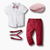 Boy's Clothing White & Red Boy Outfit
