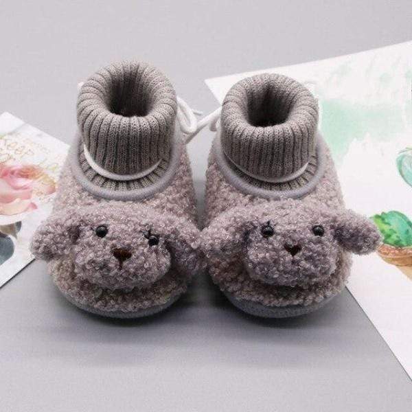 Shoes Grey / US 3.5-5 Winter Cartoon Dog Baby Boots