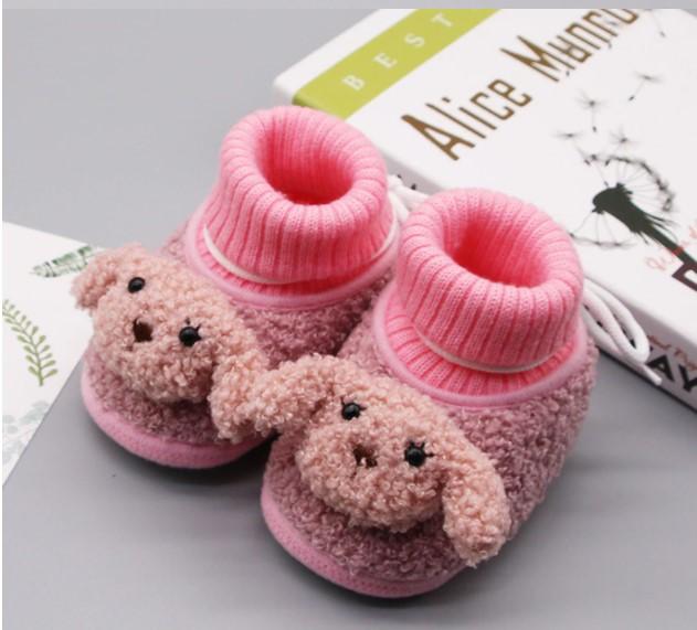 Shoes Pink / US 5-6.5 Winter Cartoon Dog Baby Boots