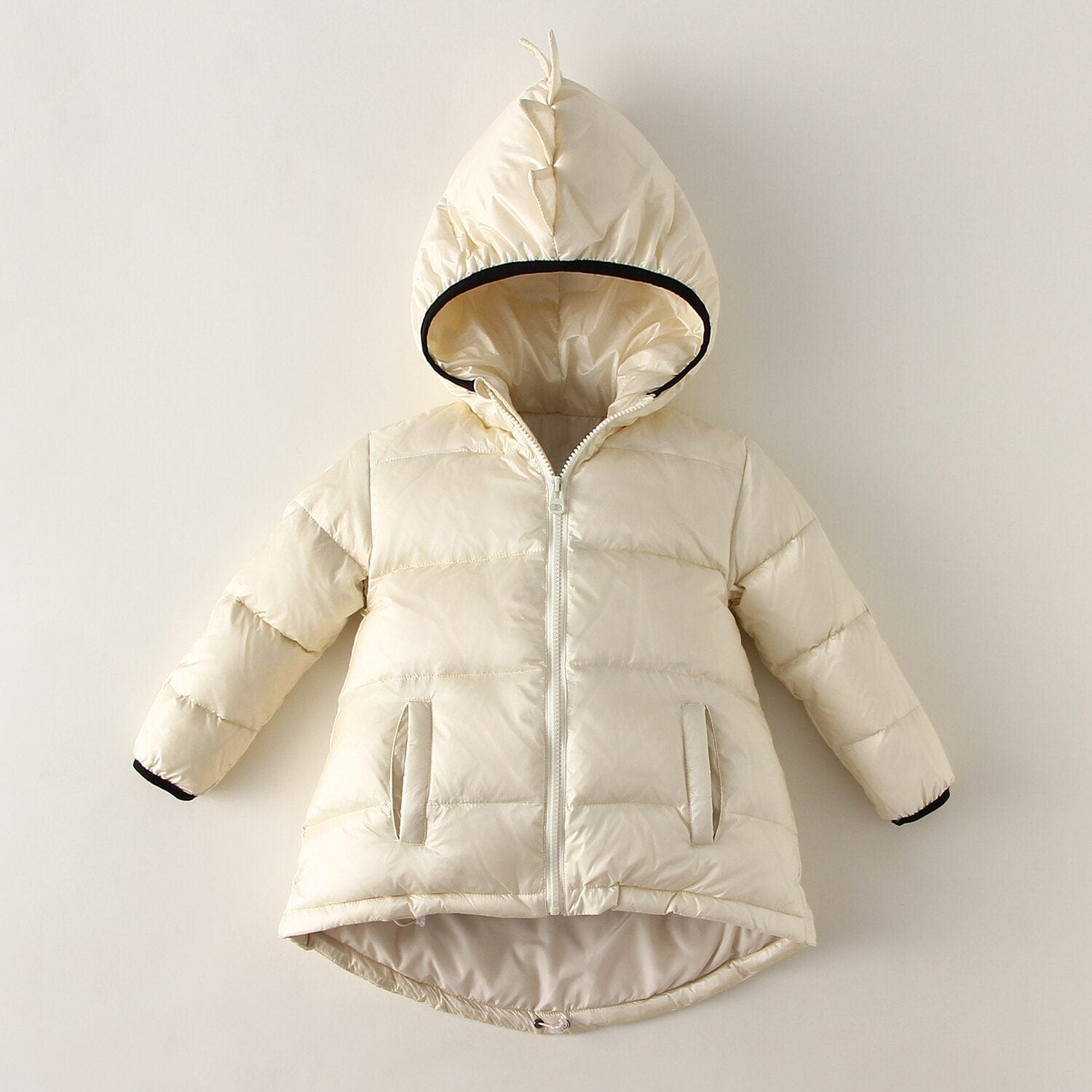 Kids Winter Puffer Jacket with Spike Hood - Momorii