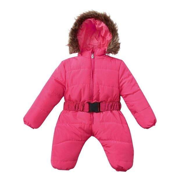 Red / 9M / China Winter clothes Infant Baby snowsuit Boy Girl Romper Jacket Hooded Jumpsuit Warm Thick Coat Outfit 2020 vetement New fille hiver