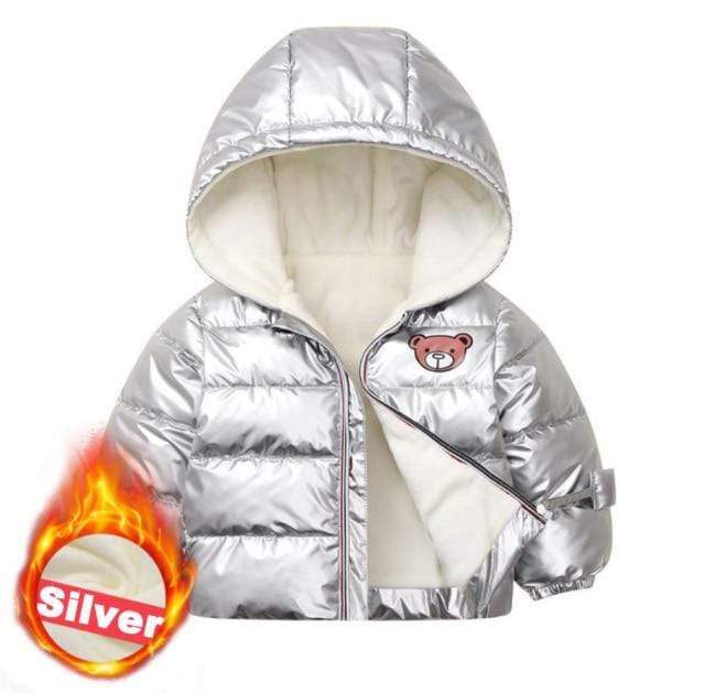 Girl's Clothing Silver / 6T(Length 48CM) Winter Jacket For Girls Coat