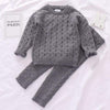 CRZX2807 Gary Sets / 6M Winter knitting Pullover Sweater+Pants