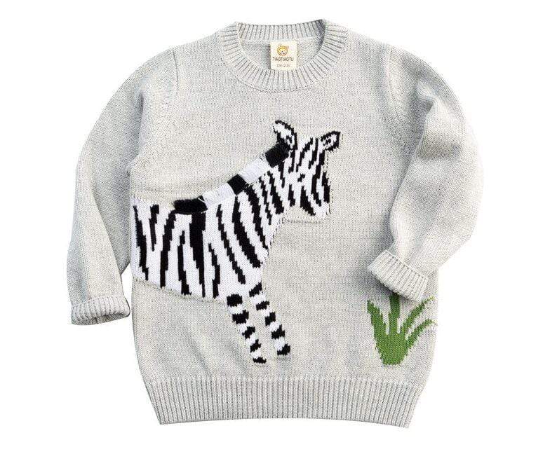 Zebra Knitted Sweater